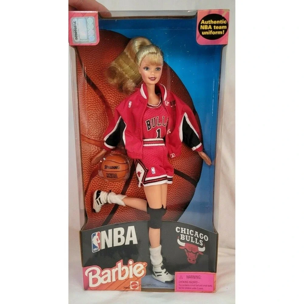 Vintage NEW NBA Mattel Chicago Bulls Barbie Doll 1998 Mattel Basketball